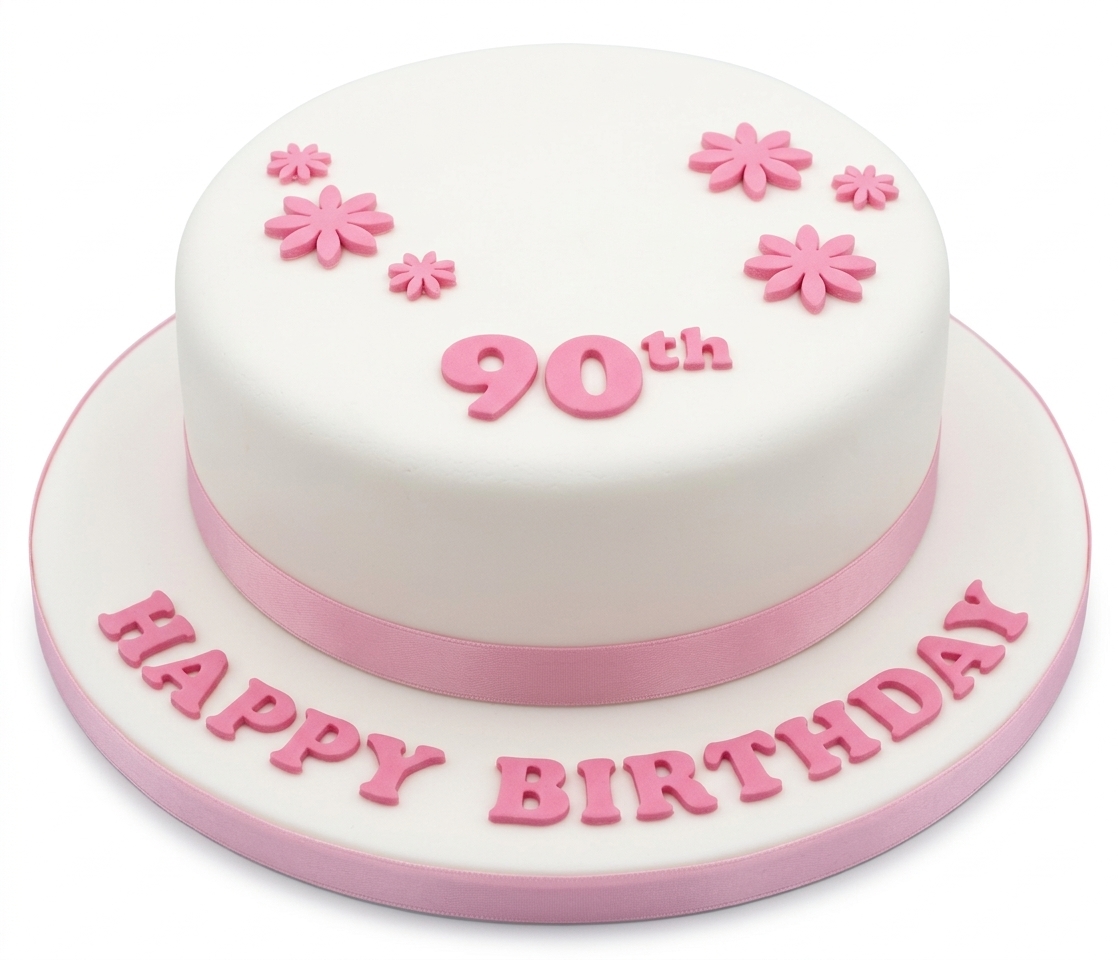 Senior Floral Birthday Cake with Custom Age