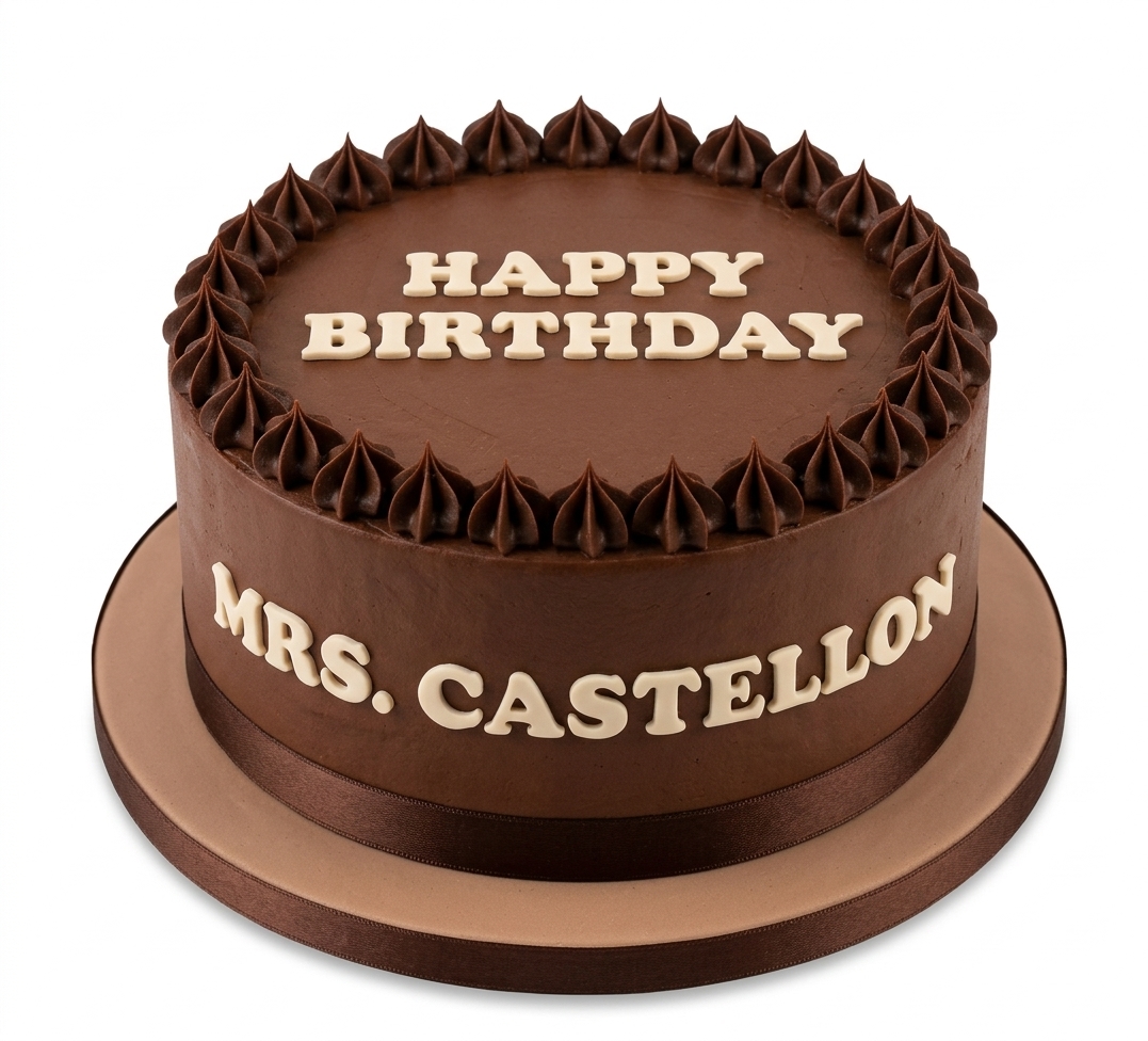 Elegant Birthday Cake for Her with Custom Message