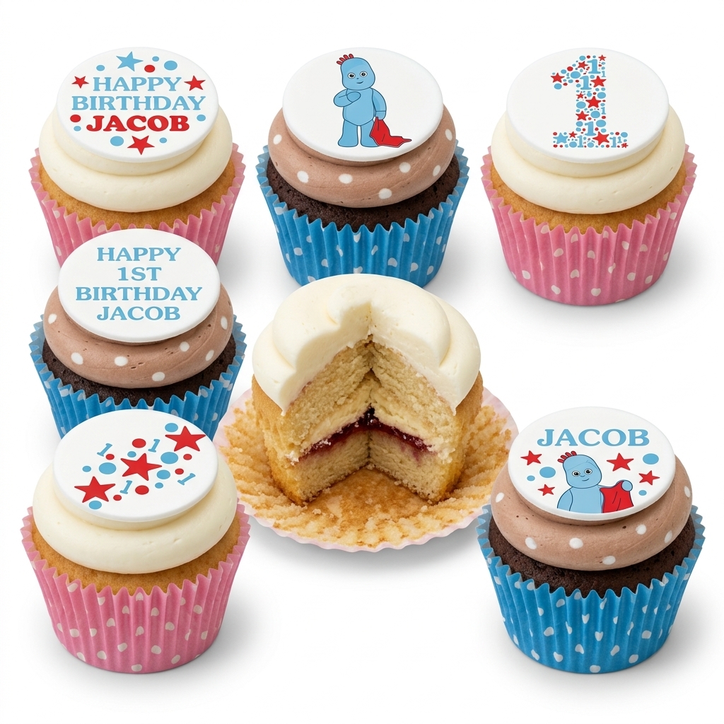 In The Night Garden Iggle Piggle Birthday Cupcakes