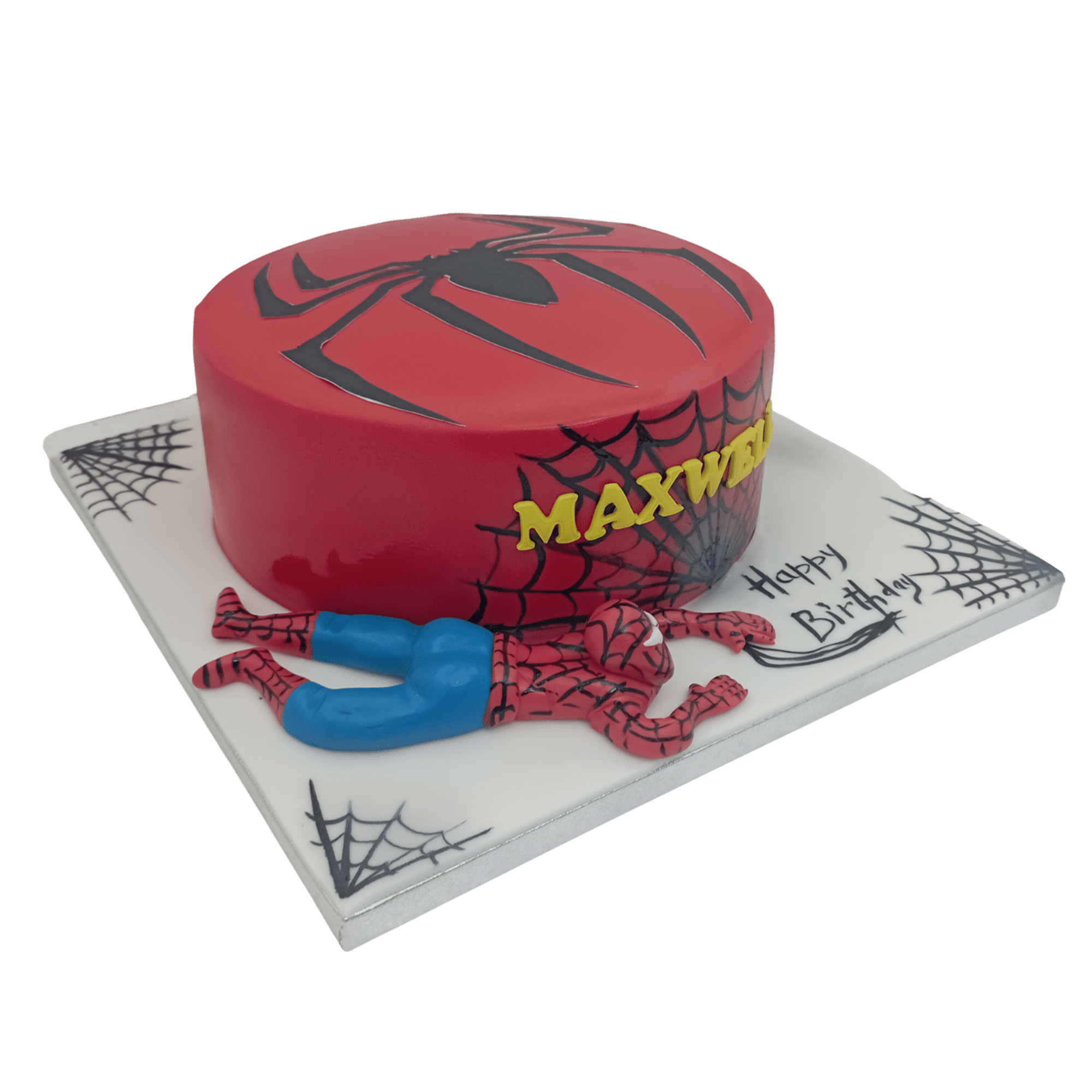 In Action Spiderman Birthday Cake