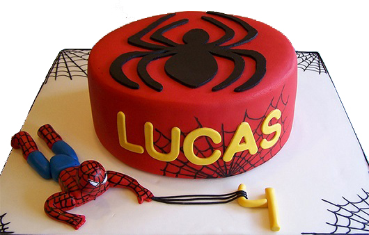 In Action Spiderman Birthday Cake