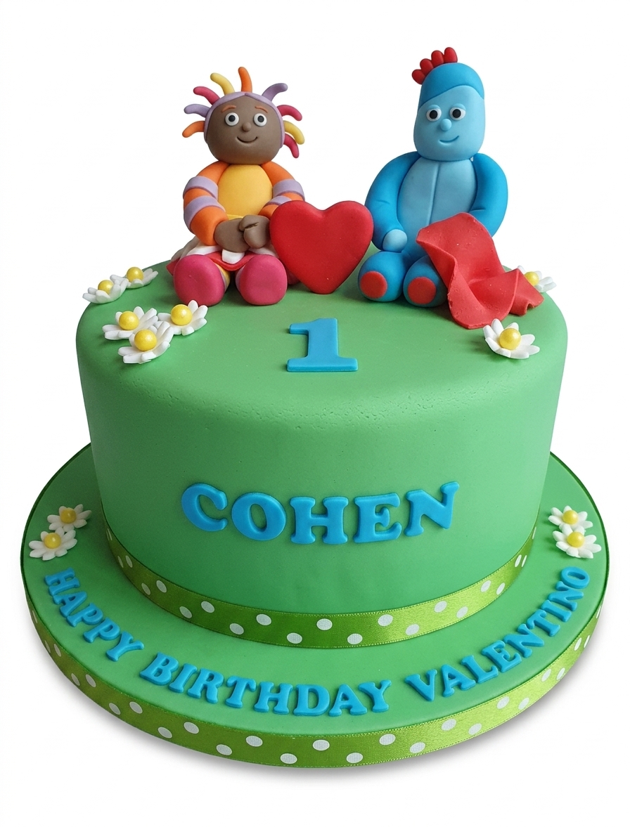 Igglepiggle & Upsy Daisy Kids Birthday Cake