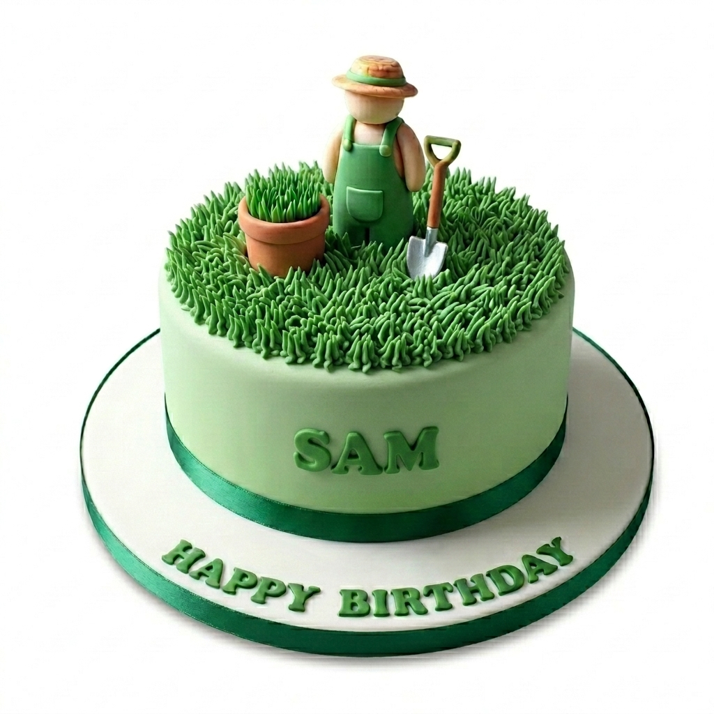 Gardening Theme Birthday Cake