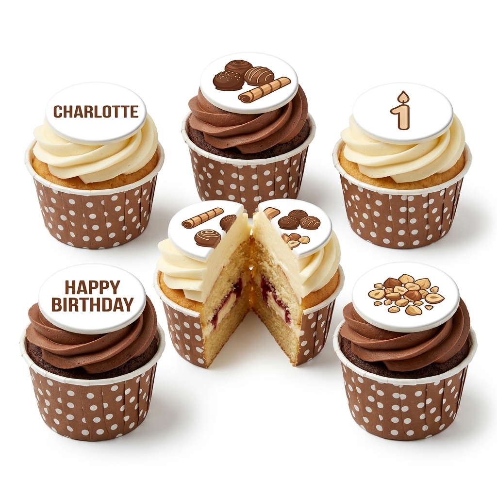 Gourmet Chocolate Treat Birthday Cupcakes