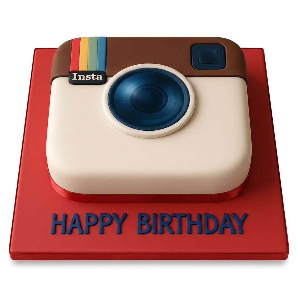 Instagram Camera Birthday Cake