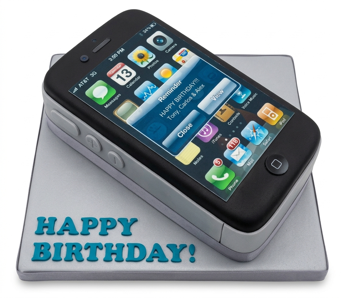 iPhone Theme Birthday Cake