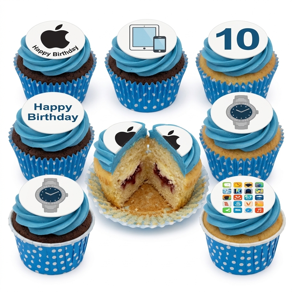 Tech Theme Birthday Cupcakes