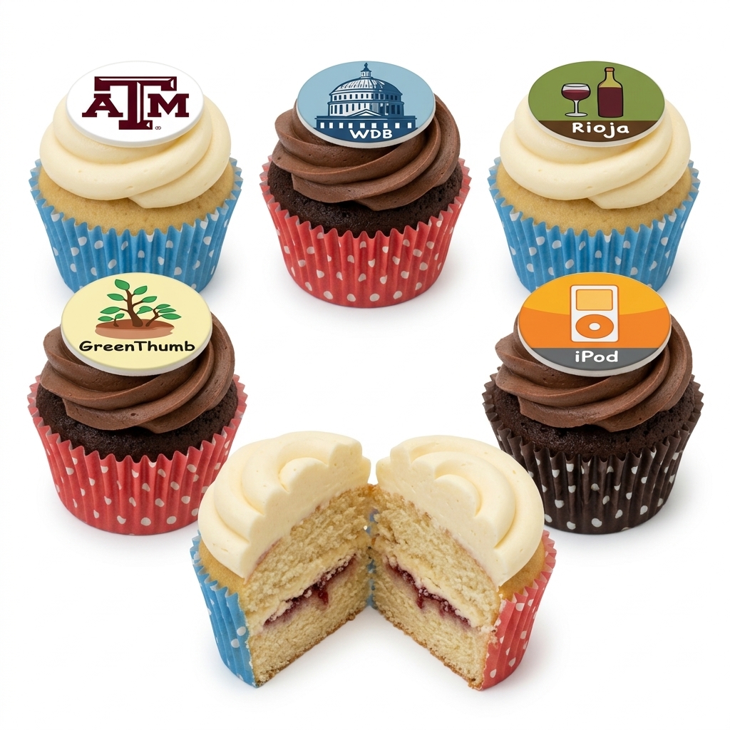 Custom Logo Cupcakes for Business & Events