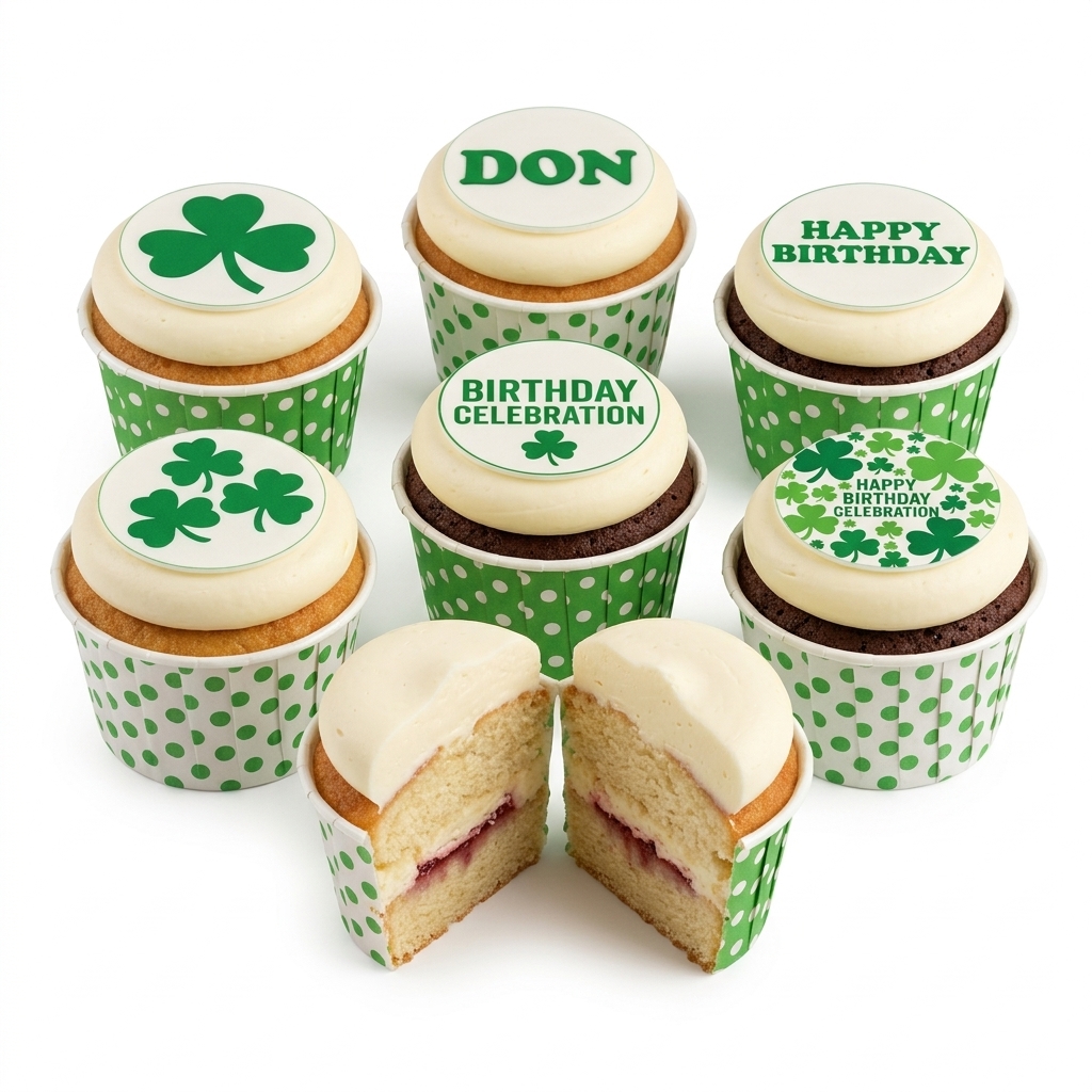 Shamrock Birthday Cupcakes | Personalised UK Delivery