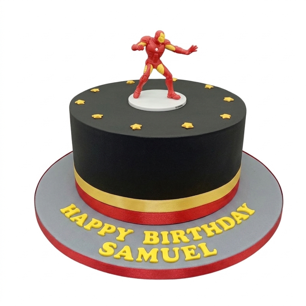 Iron Man Superhero Birthday Cake