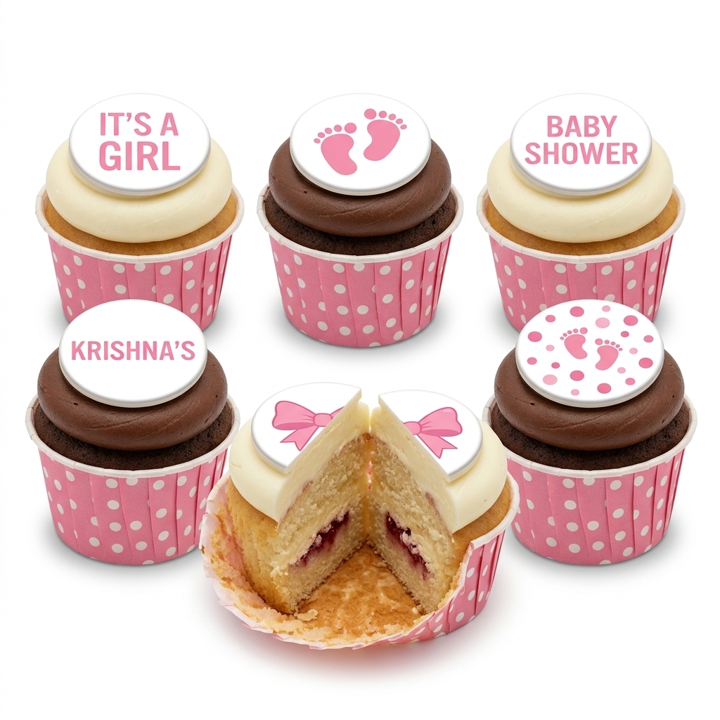 It's a Girl Baby Shower Cupcakes