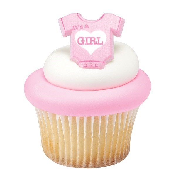 Its a Girl Cupcake With Ring - Pack of 6