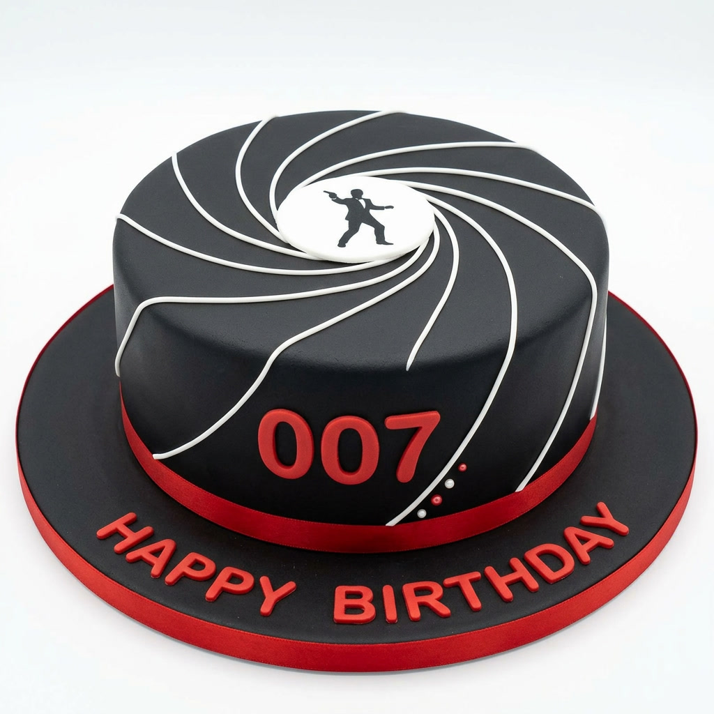 007 James Bond Theme Birthday Cake