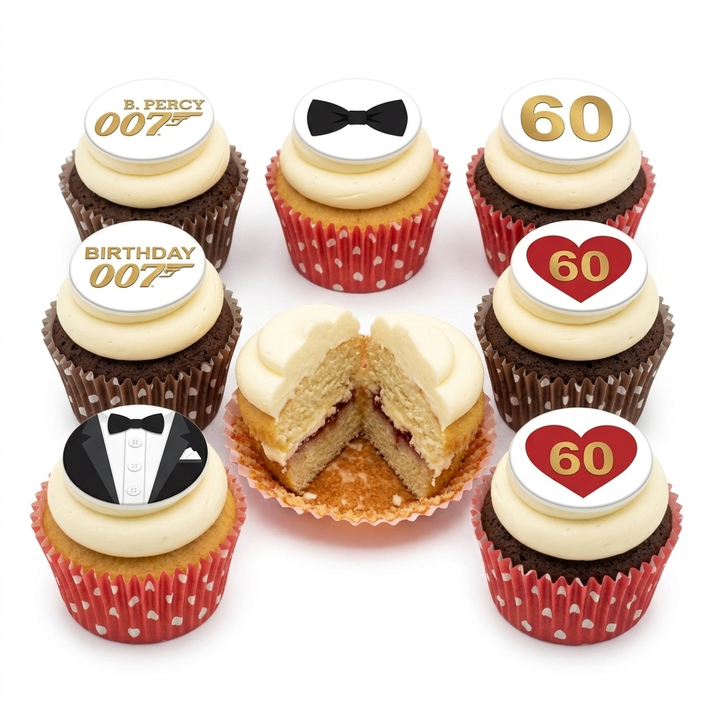 007 Birthday Cupcakes
