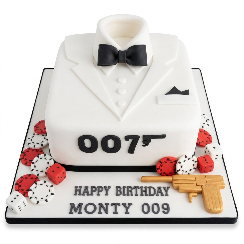 James Bond 007 Theme Birthday Cake