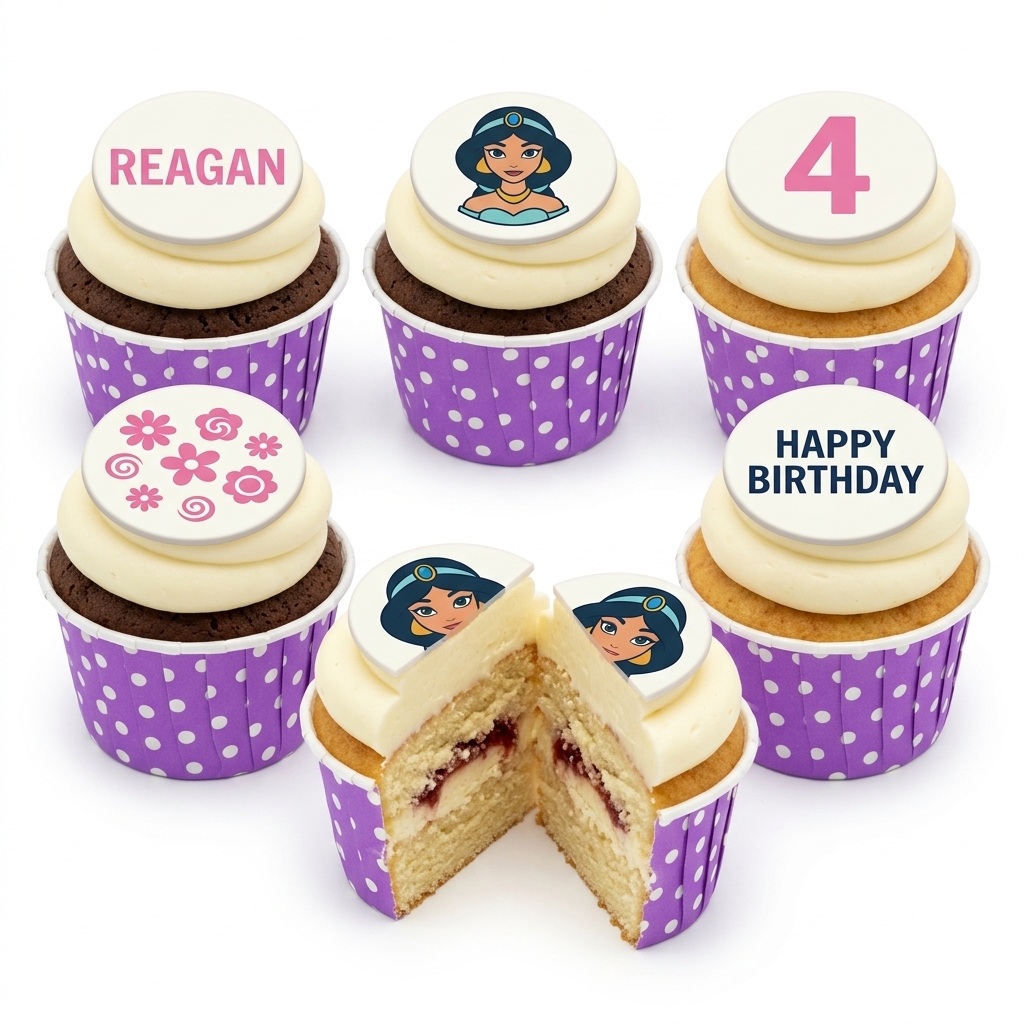 Jasmine Princess Birthday Cupcakes