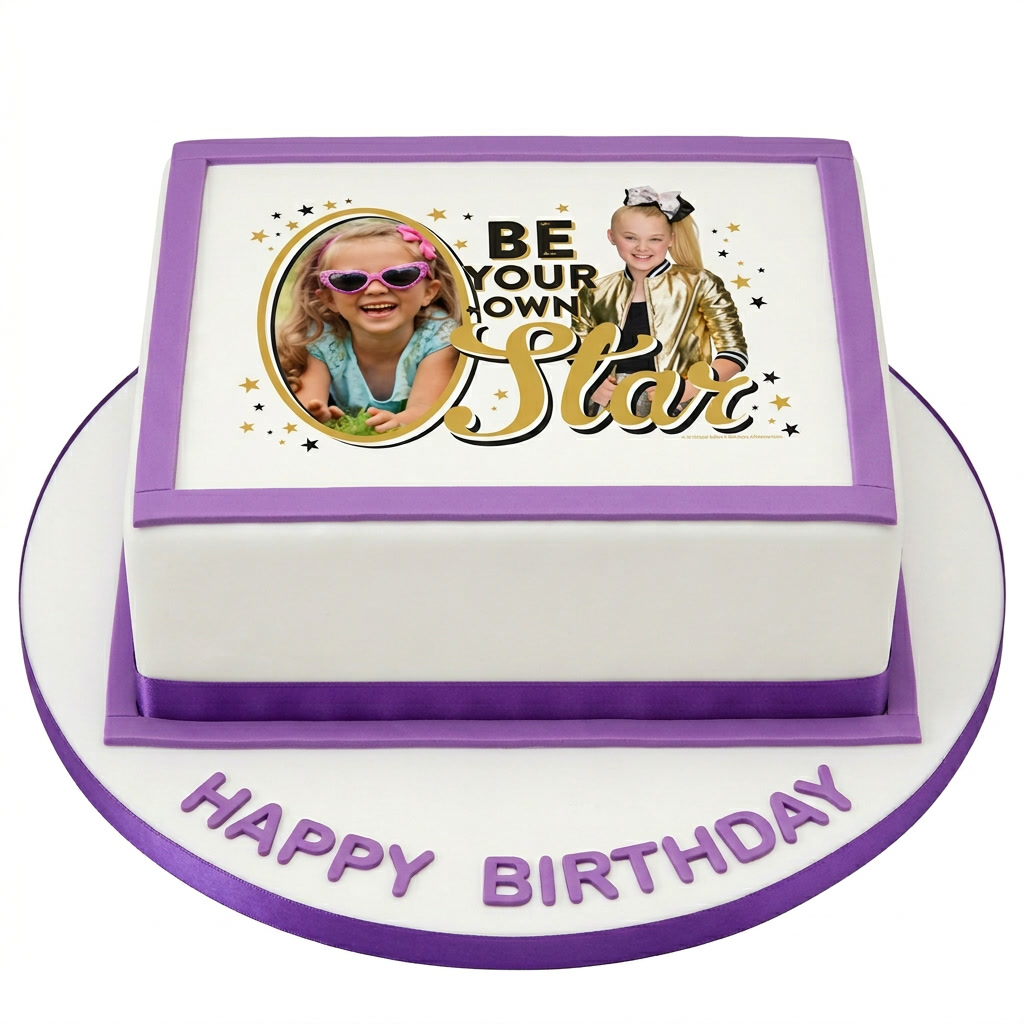 Jojo Siwa Photo Birthday Cake for Girls