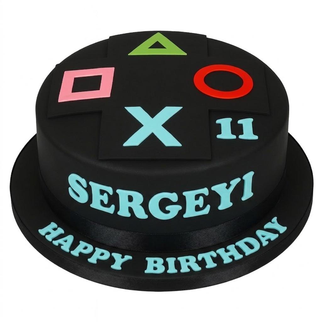 PlayStation Gaming Birthday Cake