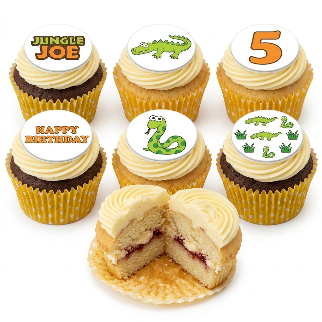 Jungle Theme Birthday Cupcakes