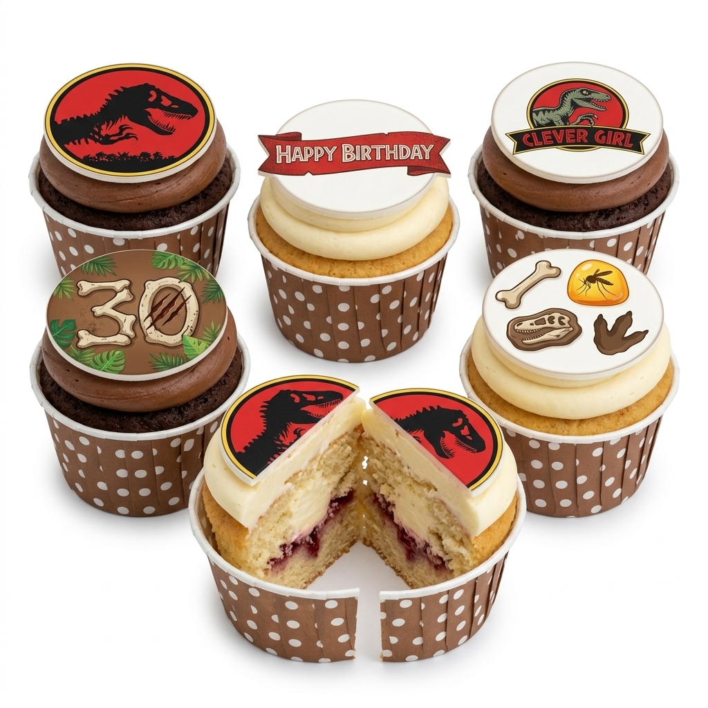 Jurassic Park Dinosaur Birthday Cupcakes