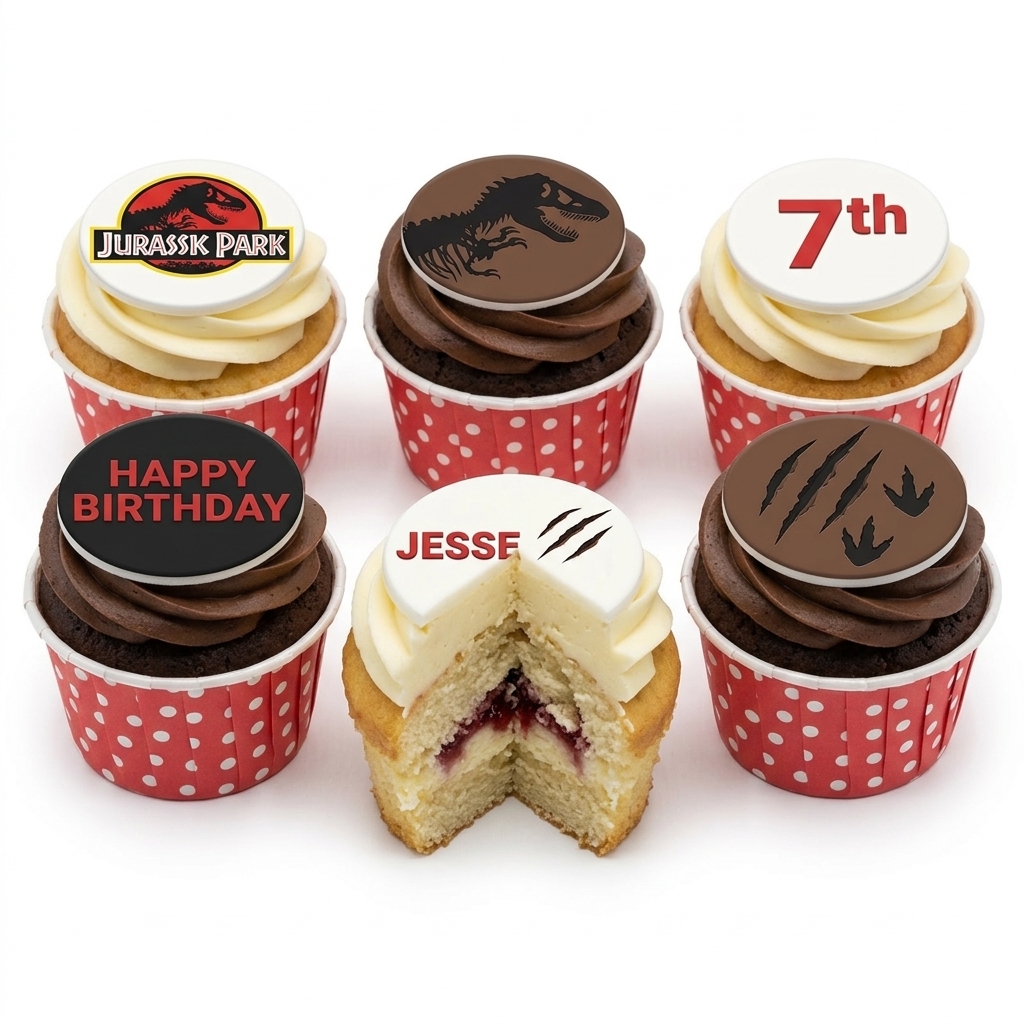 Jurassic Park Dinosaur Birthday Cupcakes