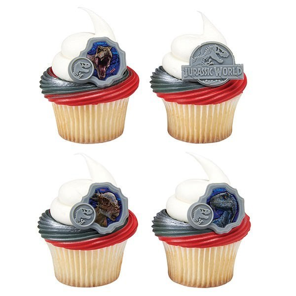 Jurassic World cupcakes With Ring   - Pack of 6