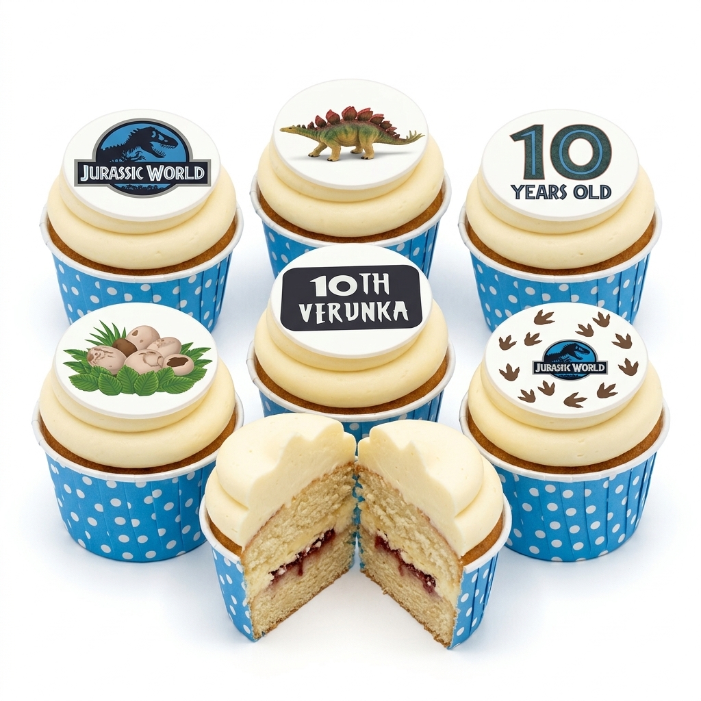 Jurassic World Dinosaur Birthday Cupcakes
