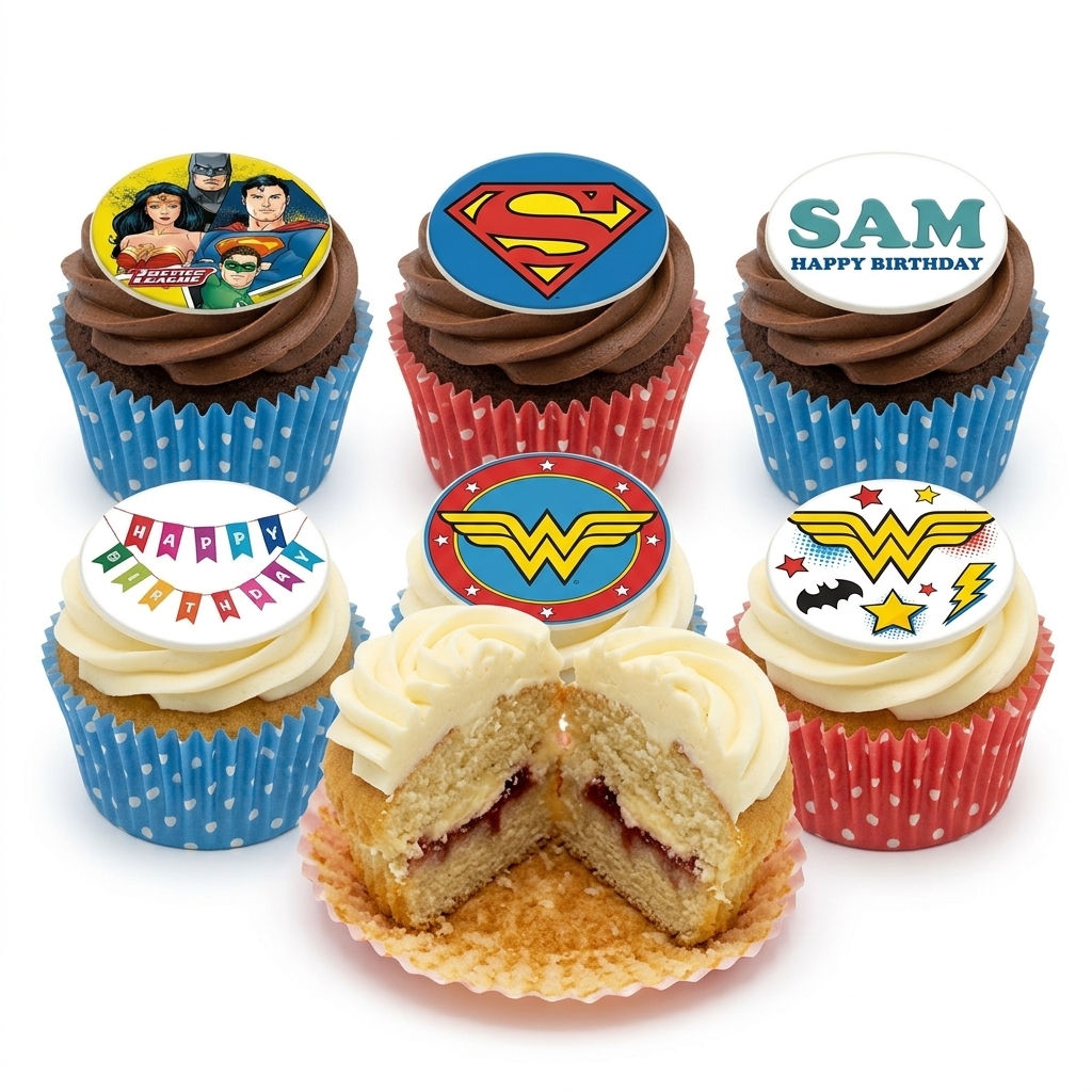 Superhero Birthday Cupcakes