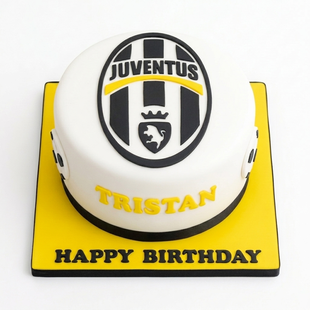 Juventus Football Birthday Cake