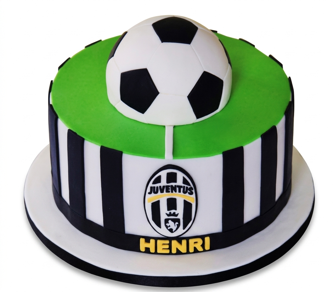 Juventus Football Birthday Cake