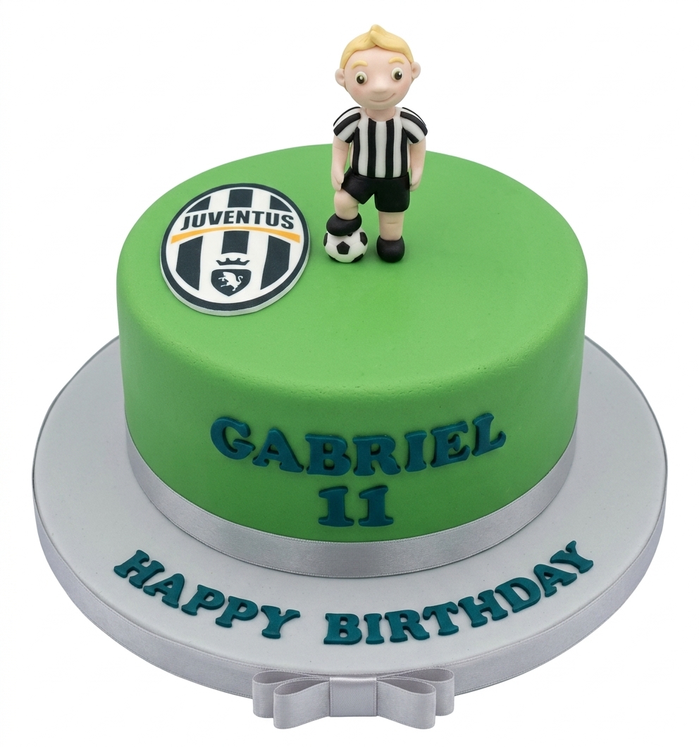 Juventus Football Birthday Cake