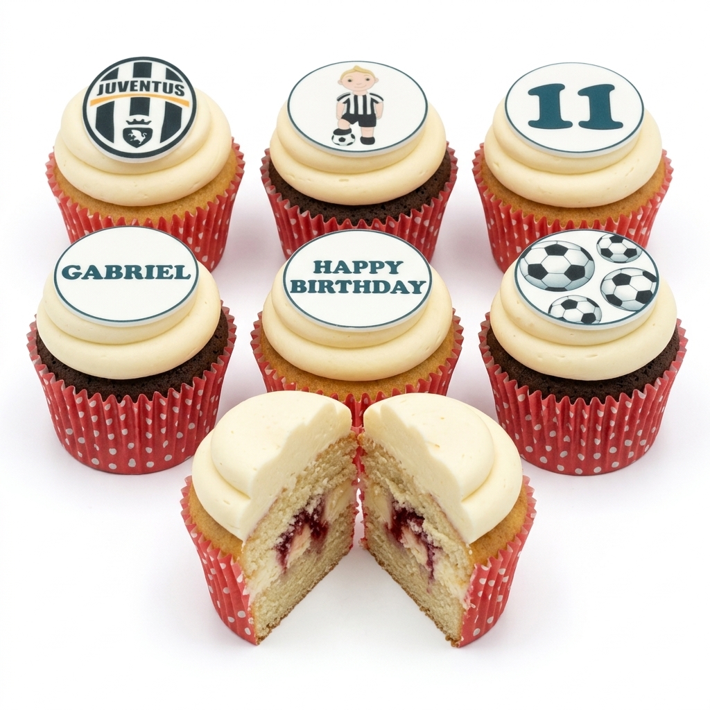 Football Birthday Cupcakes for Boys