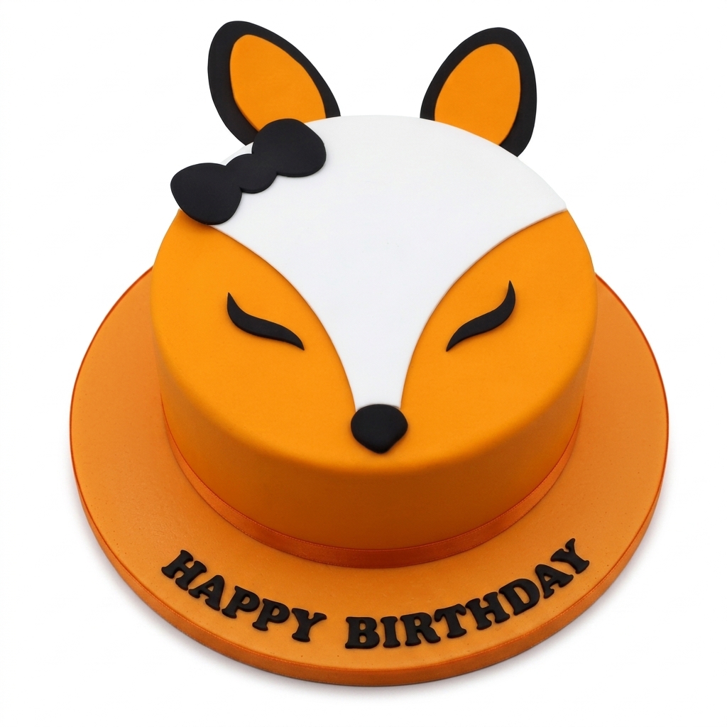 Fox Birthday Cake for Kids