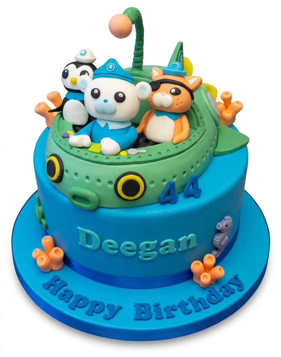Octonauts Birthday Cake with Custom Age