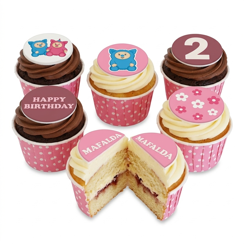Cute Monster Kids Birthday Cupcakes