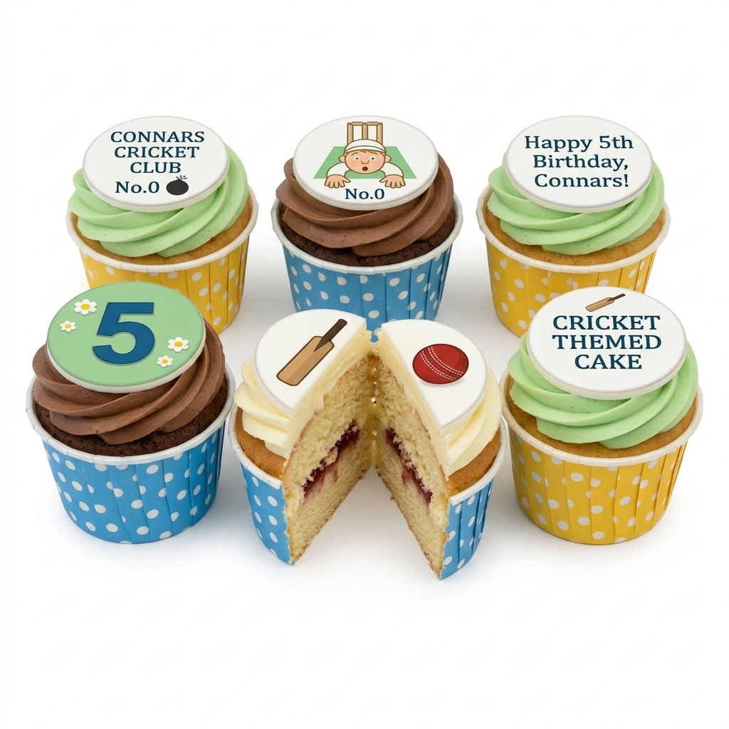 Cricket Birthday Cupcakes
