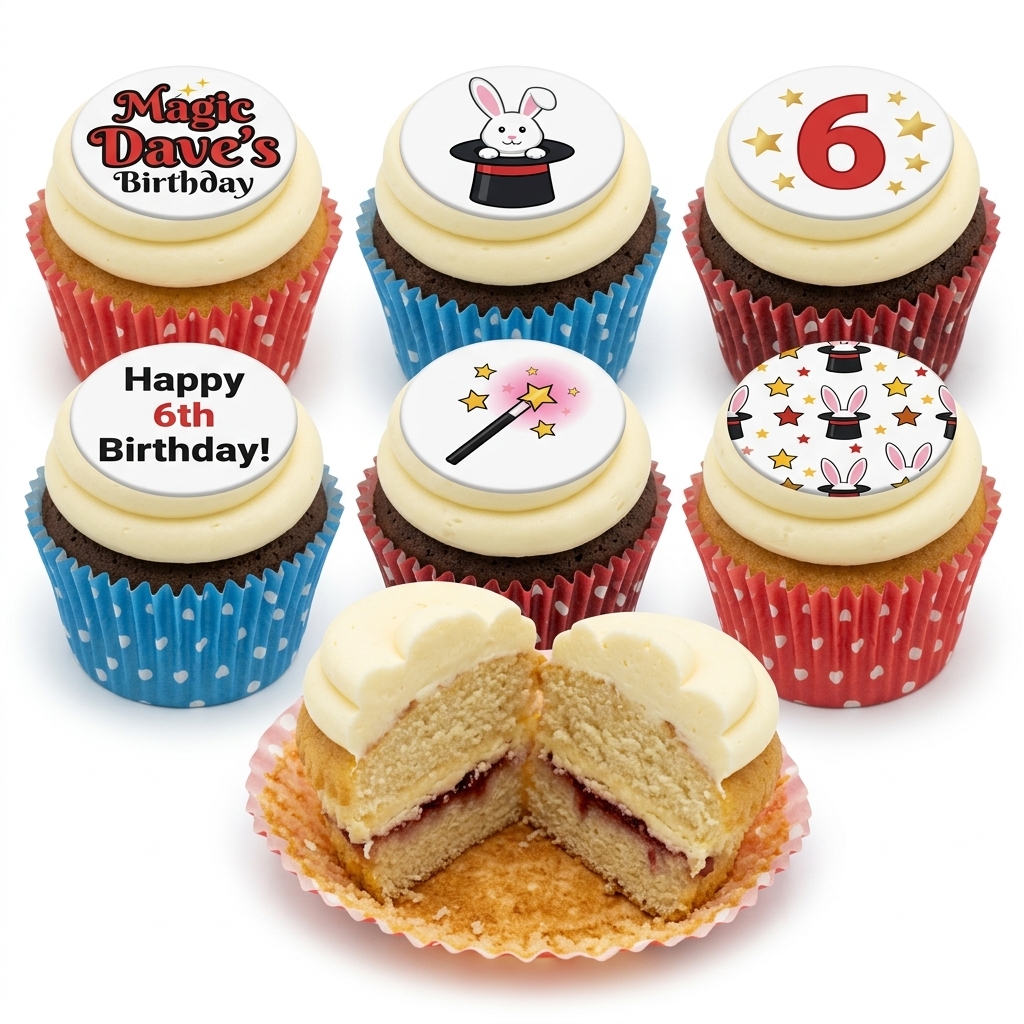 Magic Theme Birthday Cupcakes for Kids