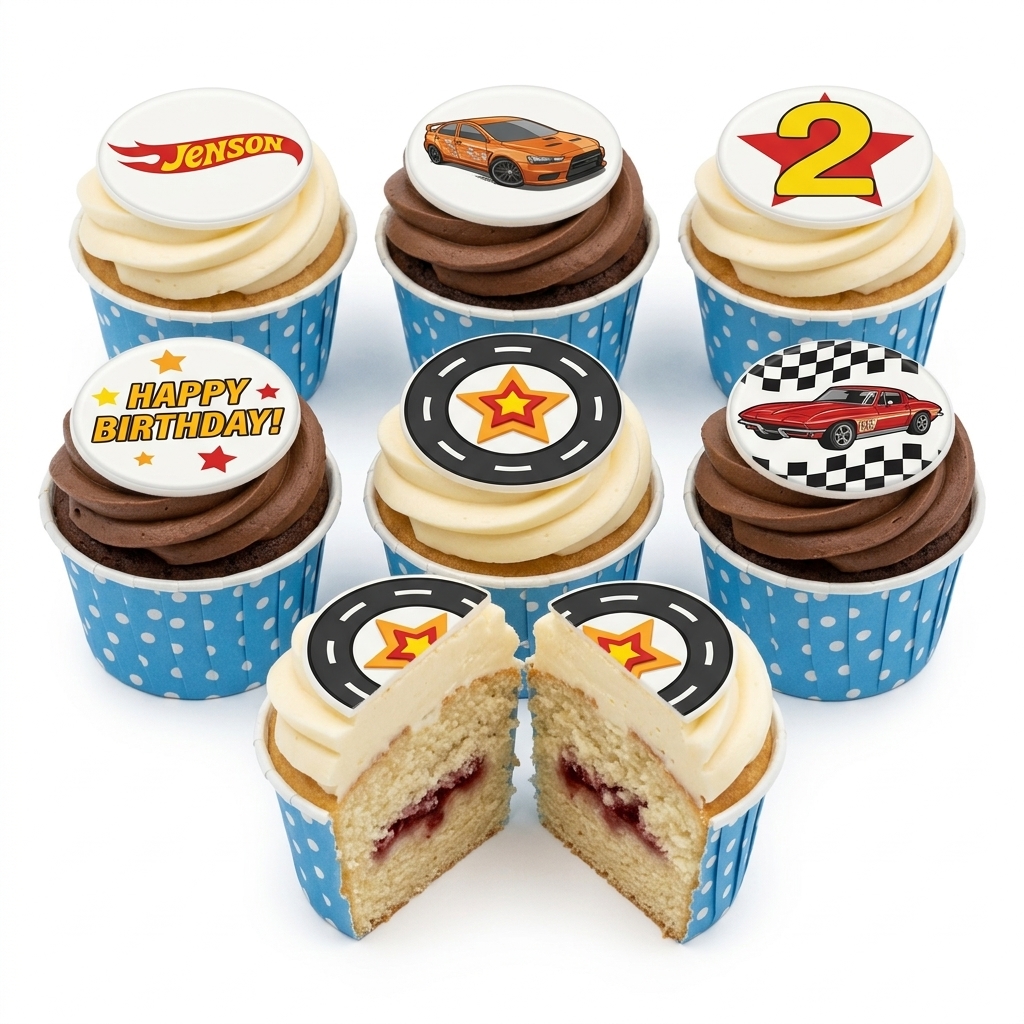 Racing Car Birthday Cupcakes