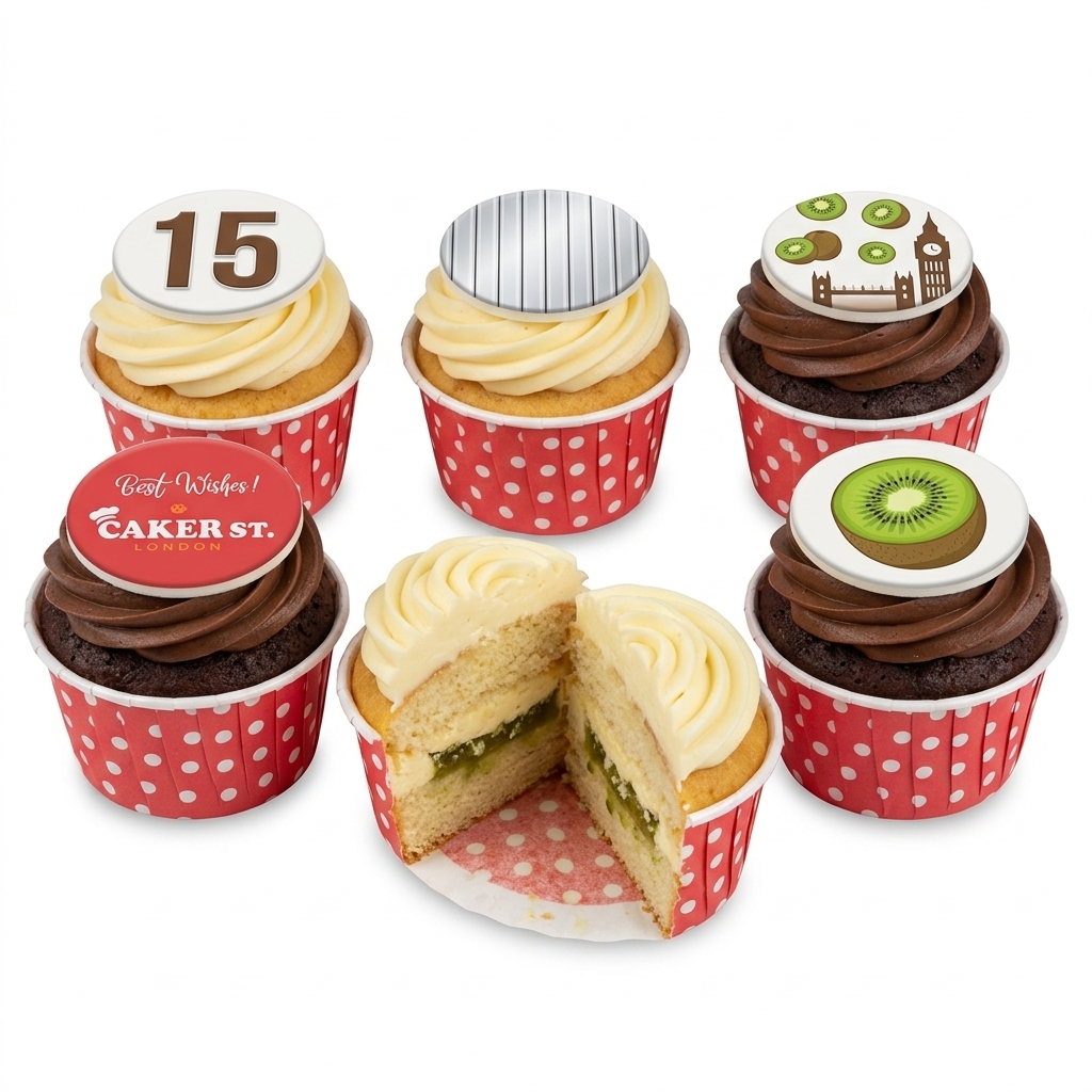 London & Kiwi Birthday Cupcakes