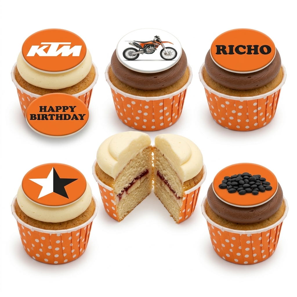 Motocross Birthday Cupcakes | Dirt Bike Theme