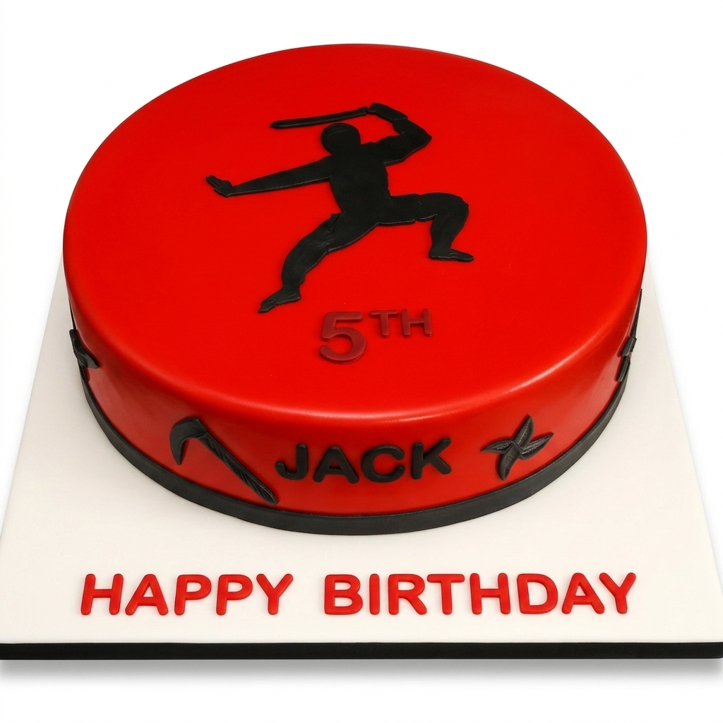 Ninja Theme Birthday Cake