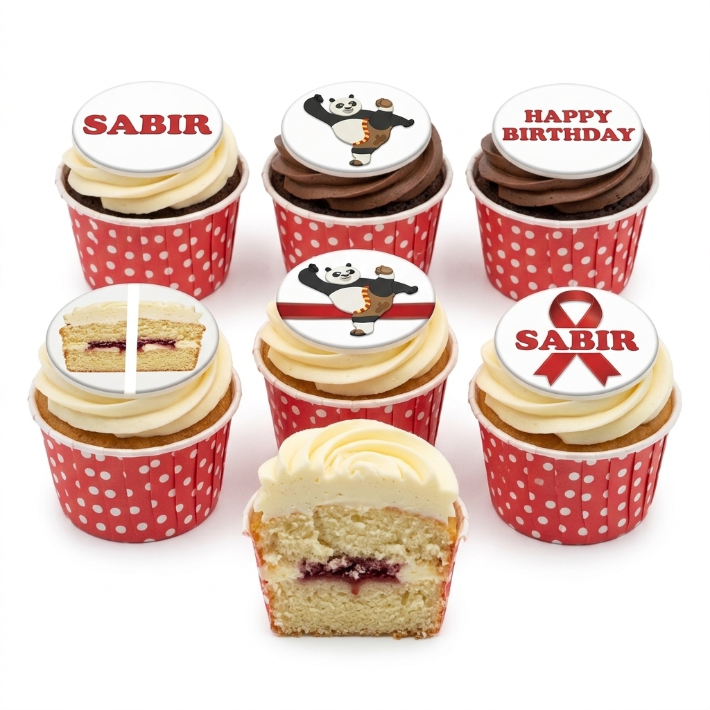 Kung Fu Panda Birthday Cupcakes