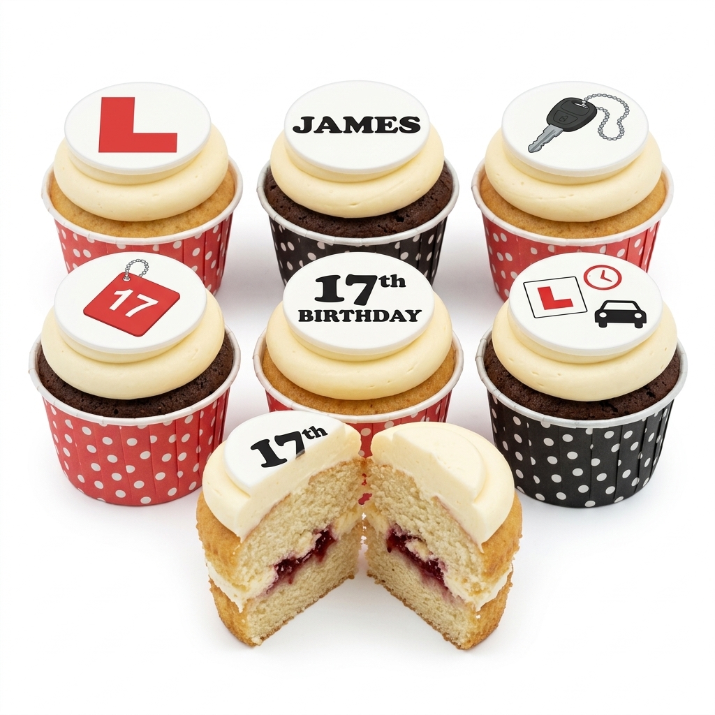 17th Birthday Learner Driver Cupcakes
