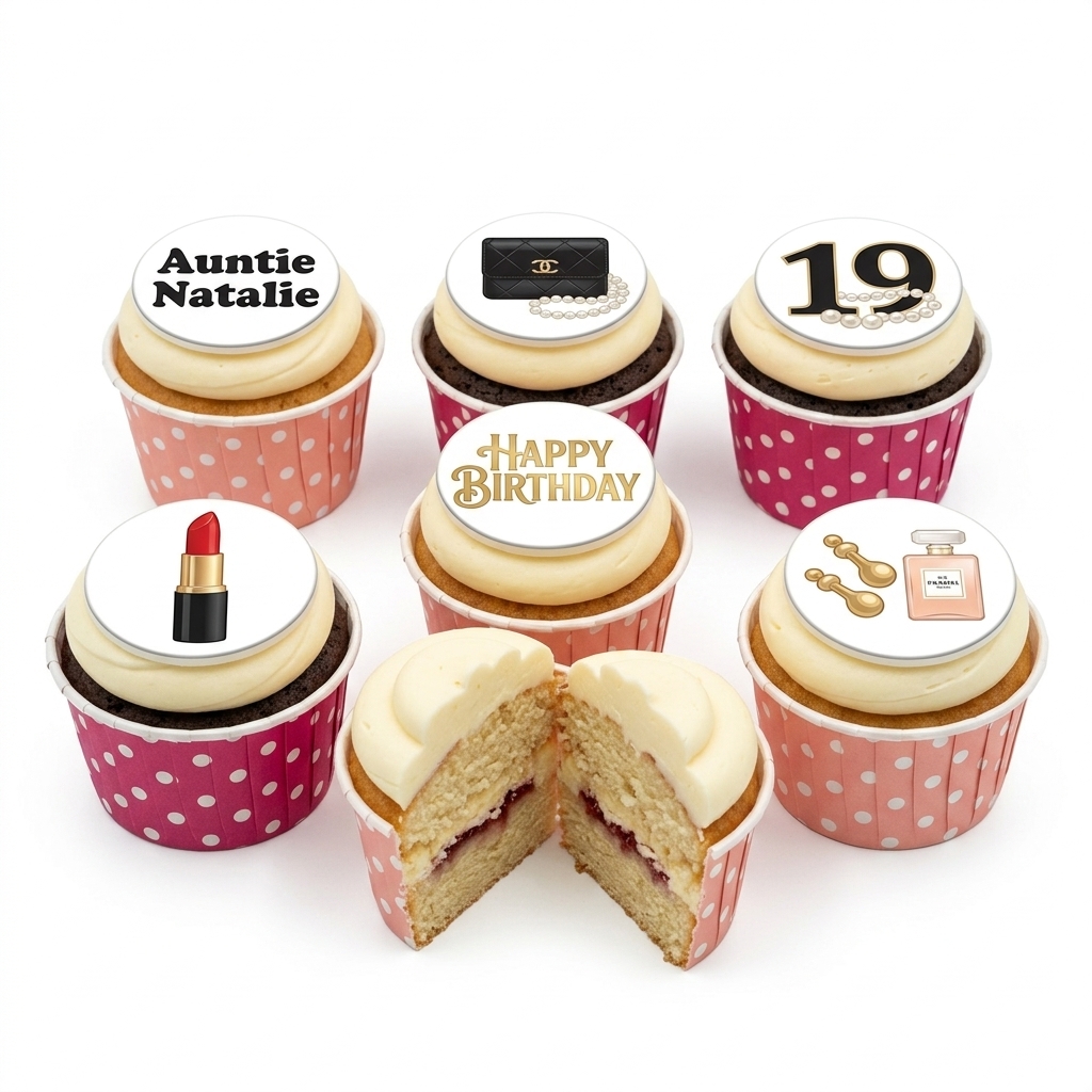 Ladies Fashion Birthday Cupcakes