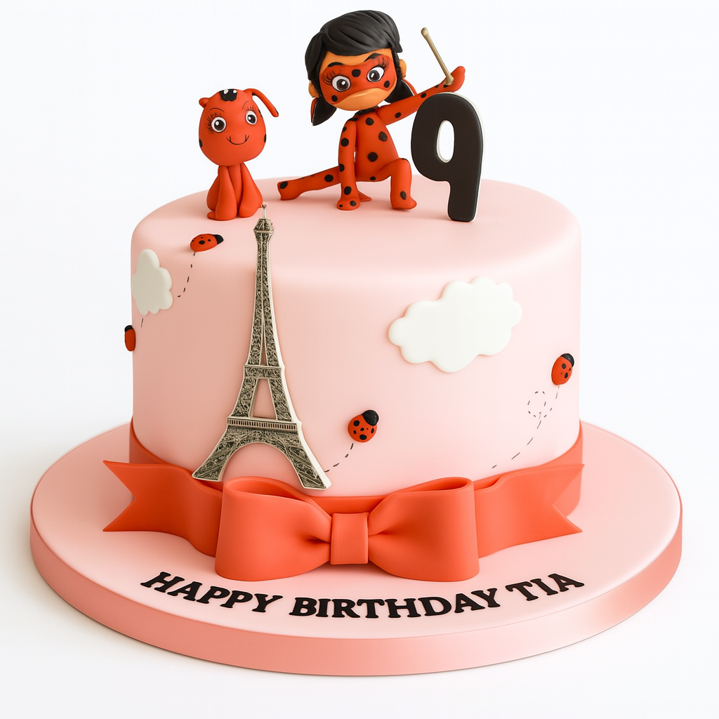 Ladybug and Cat De Noir Cake