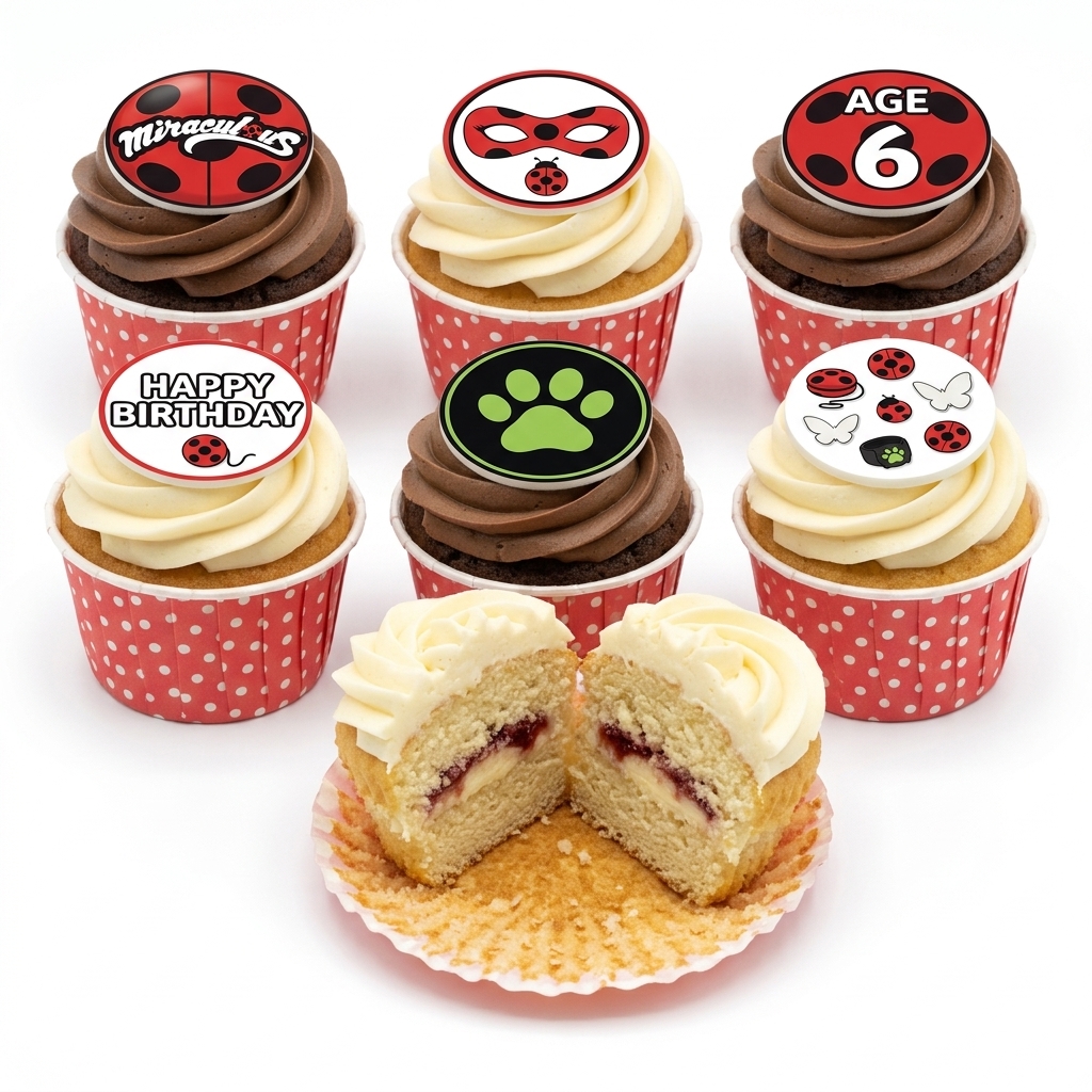 Miraculous Ladybug Birthday Cupcakes