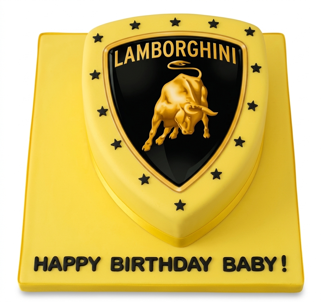 Lamborghini Shield Birthday Cake