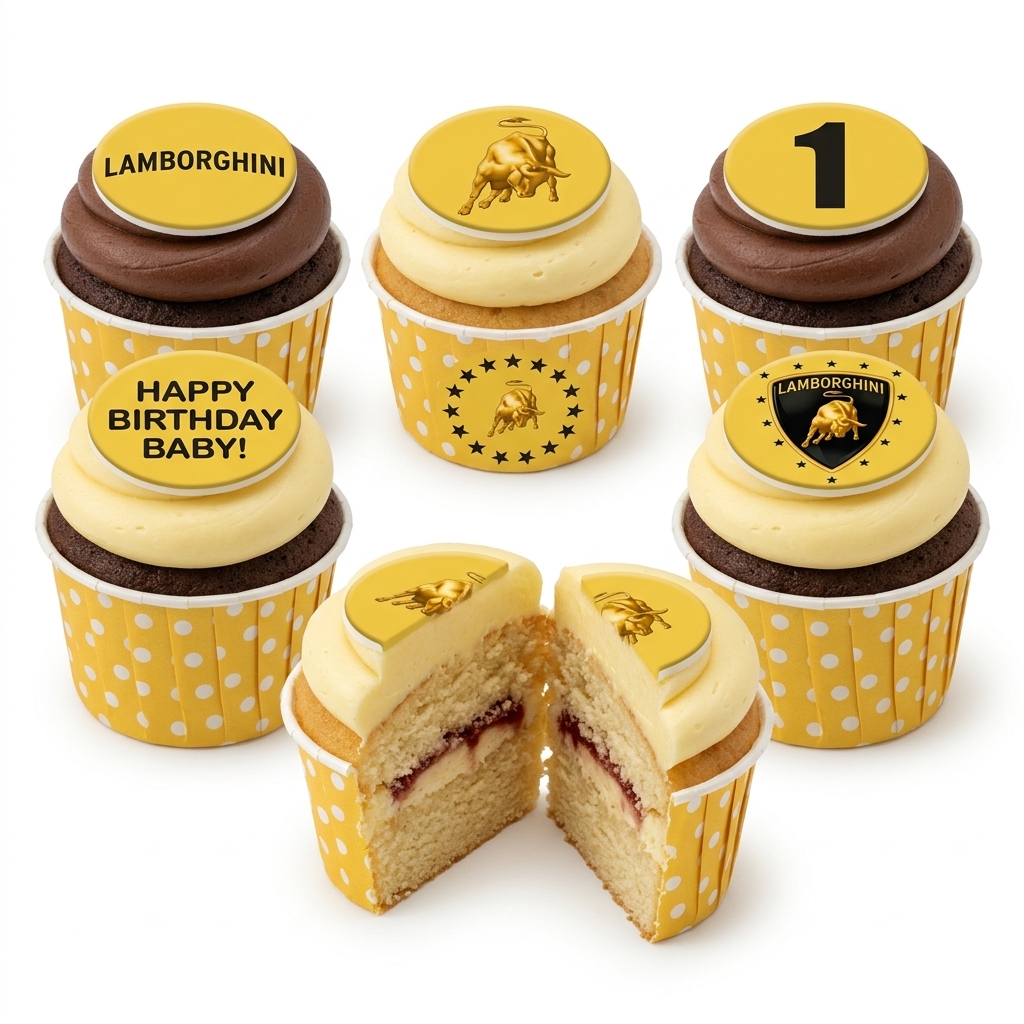 Lamborghini Birthday Cupcakes