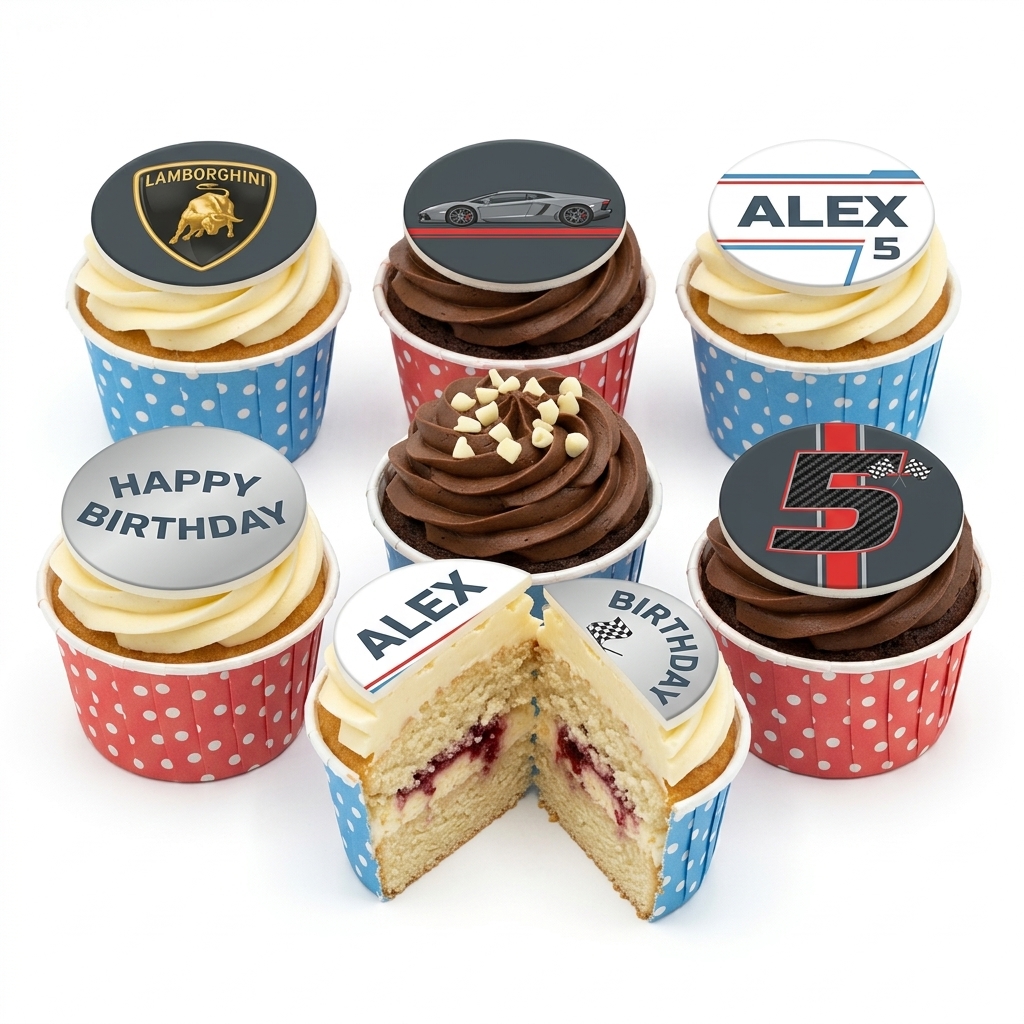 Racing Car Birthday Cupcakes