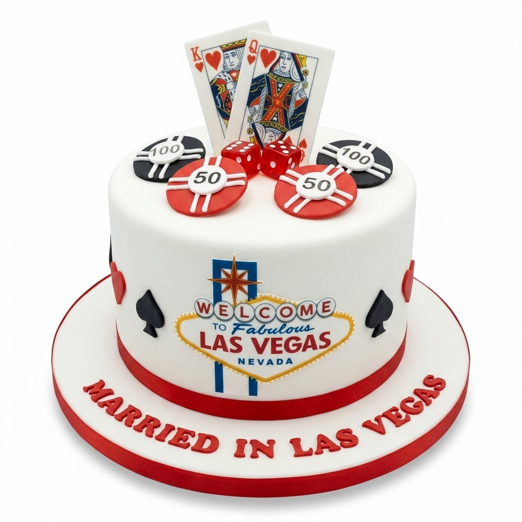 Las Vegas Casino Theme Celebration Cake
